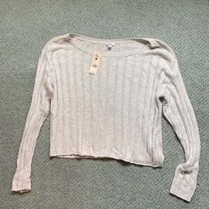 light gray knit sweater